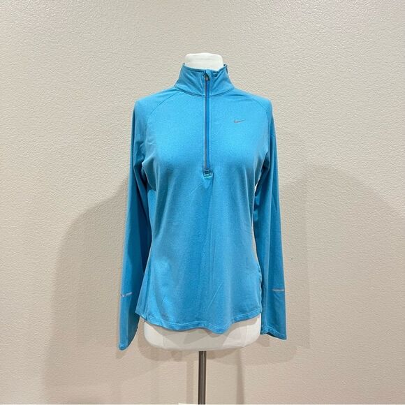Nike Element Blue Dri-Fit Half Zip Top Size Medium - Picture 4 of 14